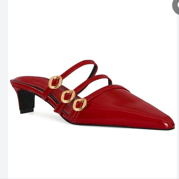 Rebecca Minkoff Shoes - Rebecca Minkoff Mule W Buckles Seduction Red